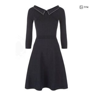 Sandro Rocket Dress with studded collar size 1